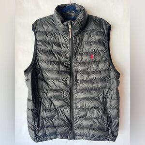Polo‎ Ralph Lauren Men's Black Down Full Zip Puffer Jacket Vest - Size L